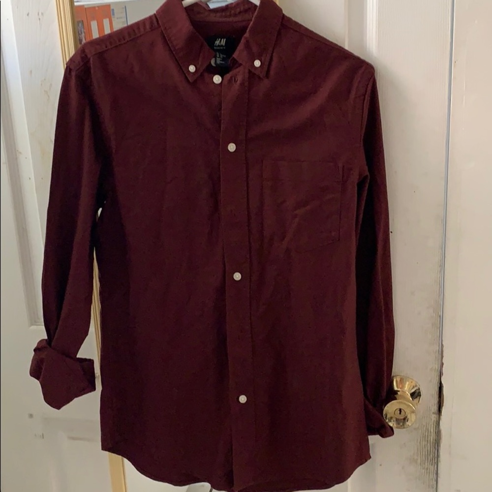 Maroon dress shirt